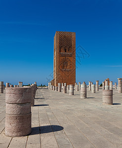 摩洛哥拉巴特哈桑塔旅行建筑学旅游石头游客图片