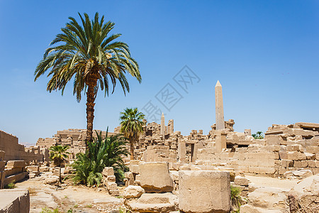 埃及卡纳克寺庙古老废墟人面狮身雕刻象形柱子建筑石头建筑学文化纪念馆图片