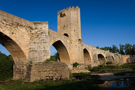罗马桥 弗里亚斯 布尔戈斯 卡斯蒂利亚和里昂遗产旅行晴天历史拱门旅游石头图片