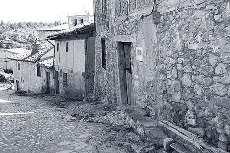 索里亚 卡斯蒂利亚和里昂 西班牙旅行石头黑与白旅游村庄城市规划色彩直辖市岩石树木图片
