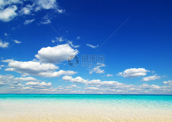 海 海天堂蓝色海岸天空热带晴天放松假期海景太阳图片