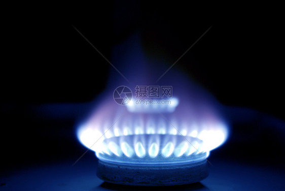 煤气的蓝色火焰厨房白炽力量火炉椭圆形丙烷圆圈烤箱活力甲烷图片