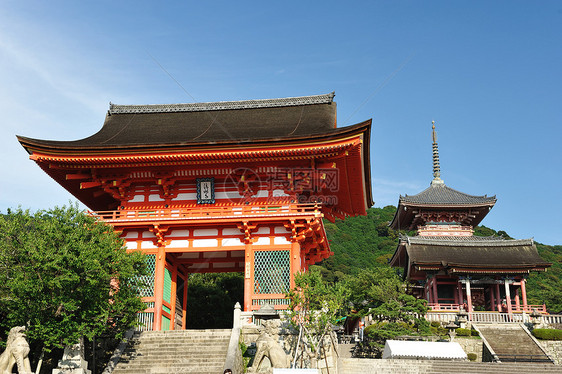 清水寺庙建筑学建筑入口神道地标宝塔历史历史性橙子旅游图片