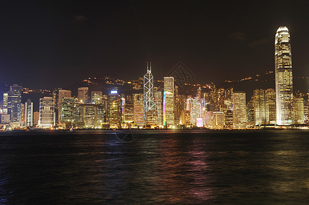 夜里香港市风景旅行天空商业场景天际景观城市建筑学摩天大楼建筑图片