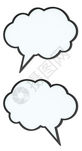 一组空口音泡泡 浮云标签讨论插图空白辩论讲话写作思考说话气泡背景图片