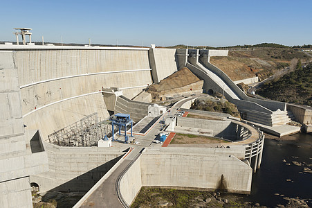阿尔奎瓦大坝力量电站发电厂活力水平水电植物弹幕图片