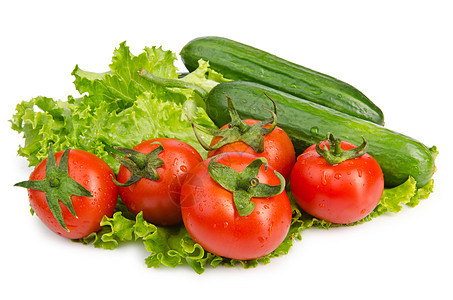 黄瓜和西红柿准备吃沙拉盘子蔬菜绿色食物生产白色烹饪红色饮食团体图片