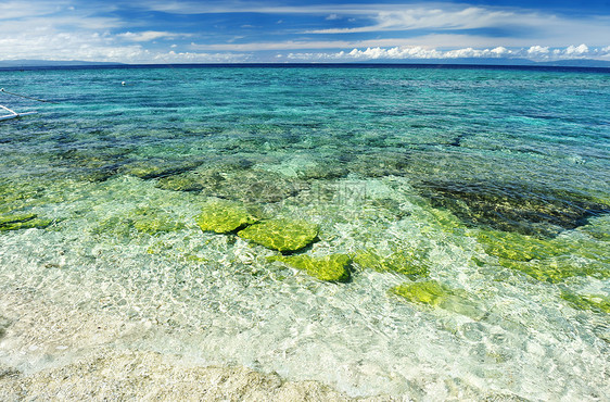 美丽的海滩荒野蓝色海浪旅行热带地平线海岸线海洋天空海景图片