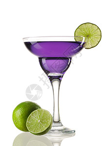 玛格丽塔达基里鸡尾酒派对紫色热带反射玻璃食物果汁酒精柠檬糖浆图片