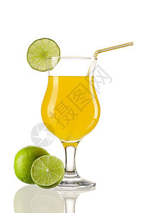 鸡尾酒果汁白色反射糖浆食物橙子酒精玻璃热带苏打图片