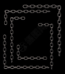 金属链框架边界工业金属插图力量工具安全图片