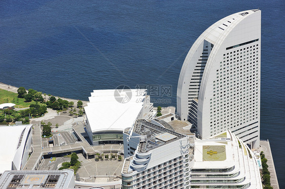 横滨市风景景观摩天大楼天空天际建筑学市中心码头旅行建筑港口图片