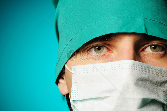 外科医生绿色外套医疗职业药品男人成人保健福利卫生图片