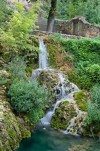 布尔戈斯 卡斯蒂利亚  莱昂 西班牙异国森林绿色城堡石头情调公园瀑布岩石图片