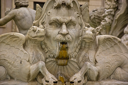喷泉大理石白色旅行地标旅游城市雕像文化历史古董图片