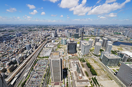 横滨市风景天际建筑天空市中心城市街道摩天大楼场景景观建筑学图片