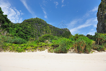 海滩海洋晴天天空支撑情调旅游悬崖假期蓝色岩石图片