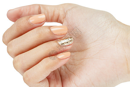 女性手和指甲指甲合缝抛光绘画化妆品女孩奢华身体美甲护理卫生手指图片