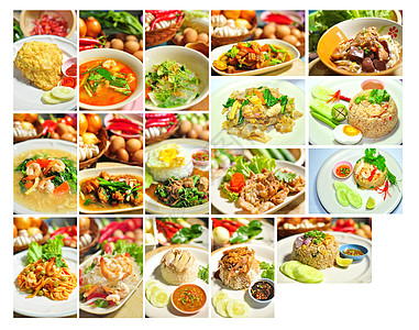 最喜爱的泰语食物拼凑图片