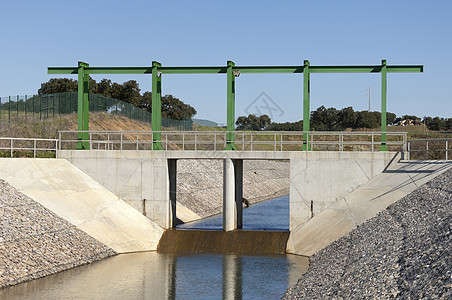 水分改水运河运河水库龙门架流动灌溉水闸图片