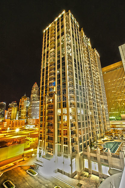 北卡罗莱纳商业住宅区大楼天际风景摩天大楼地标金融建筑学城市图片
