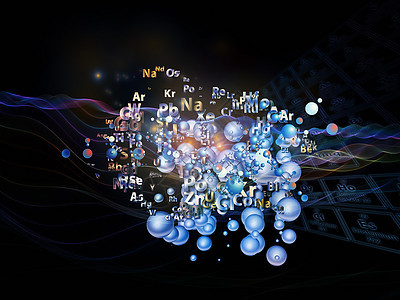 化学展望原子科学作品元素黑色设计墙纸实验室插图海浪图片