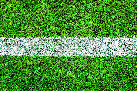 绿色足球场上的白条纹沥青生长草地活力院子操场地面运动游戏草皮图片