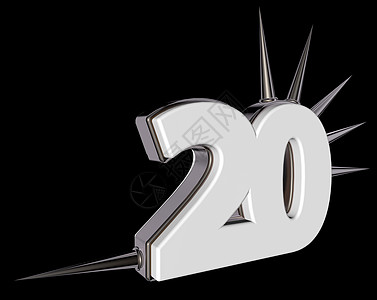 二十号生日技术反射合金周年危险金属栅栏数学插图图片