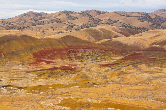 油漆山丘化石岩石水平美丽山岗图像红色石层悬崖峡谷图片