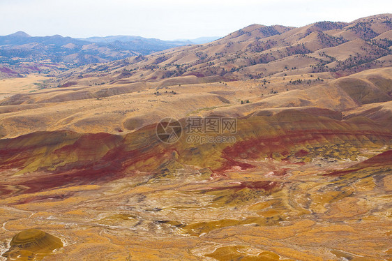 油漆山丘水平悬崖石层化石红色峡谷土地山岗美丽图像图片