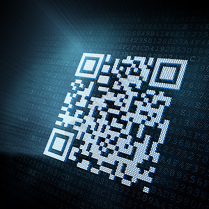 像素 QR 代码解码插图展示商业电子像素化网络产品辉光激光监视器身份图片