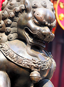 中国狮子雕像寺庙王朝首都力量场景青铜宗教皇帝装饰品建筑学图片