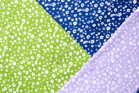 织物结构蓝色花朵工艺紫色绿色缝纫背景图片