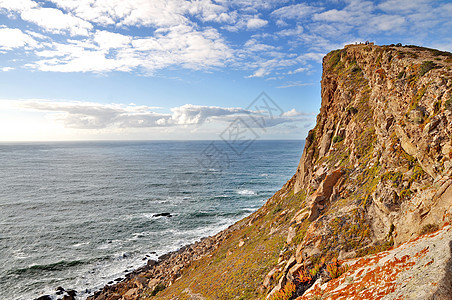 海边岩悬崖葡萄牙力量全景旅游日出海浪场景海岸线悬崖地标旅行图片