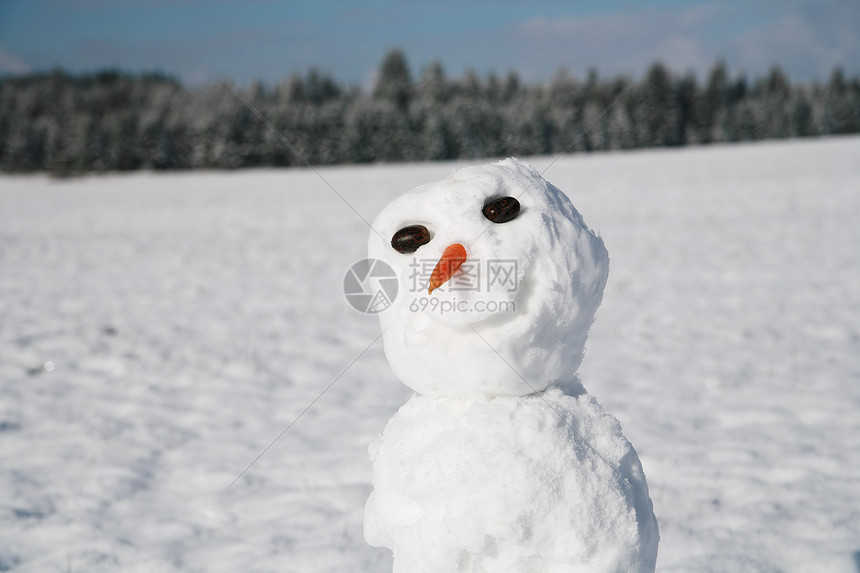 雪人天空白色童年乐趣旅行男人蓝色季节性冬景太阳图片