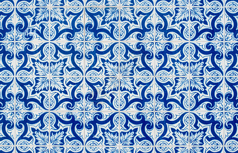 古老的陈腐典型瓷砖水泥正方形马赛克陶瓷蓝色工作历史制品控制板手工图片