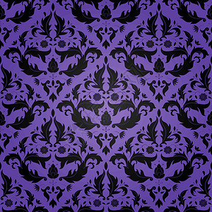 抽象的无缝墙纸曲线艺术装饰品紫色装饰风格插图地毯奢华织物图片