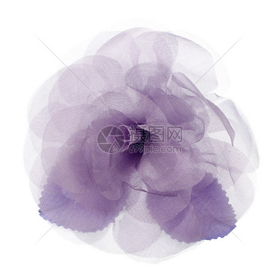 紫织花花丝绸手工卷曲白色纺织品配饰风格热情刺绣宏观图片