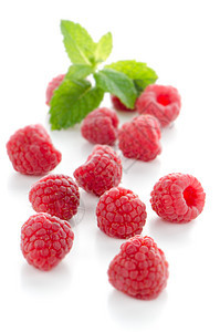 红草莓覆盆子味道植物饮食白色水果浆果种子红色花园图片