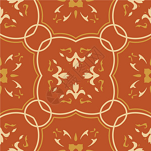 无缝矢量模式装饰品纺织品丝绸风格插图墙纸织物古董皇家漩涡图片