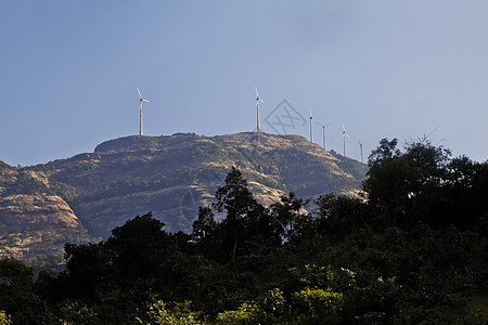 马哈拉施特拉省生态动力风力车背景图片