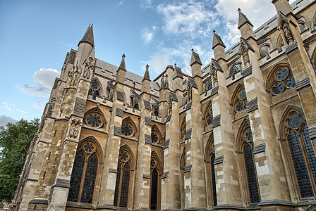 英国伦敦威斯敏斯特修道院教堂侧观建筑窗户信仰公主英语历史王子建筑学大教堂历史性图片
