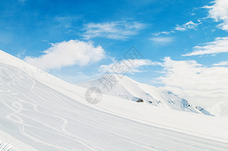 明亮的冬天天雪山冰川场景天空蓝色风景山脉旅行假期全景阳光图片