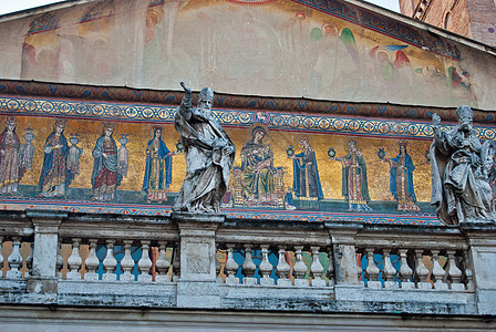 特拉斯特维尔的圣玛丽亚旅行建筑学历史马赛克教会地标大教堂建筑纪念碑艺术图片