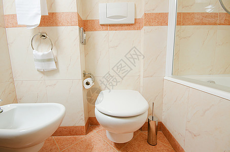 现代洗手间中的厕所民众浴室房间房子卫生间装饰陶瓷座位酒店风格图片