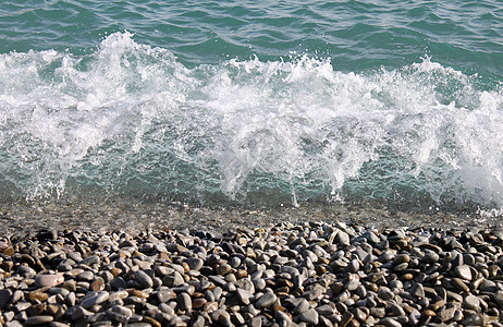 海 海海洋海浪海岸海滩石质鹅卵石蓝色石头冲浪卵石图片