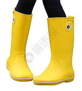 黄色橡胶皮靴季节对象橡皮丝袜紧身衣黑色管道女孩色彩塑料图片