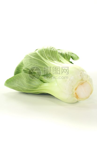 新鲜的pak choi蔬菜白菜植物沙拉食物白色绿色菠菜叶子烹饪图片
