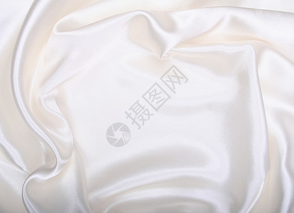 平滑优雅的白色丝绸婚礼纺织品海浪新娘版税材料衣服寝具涟漪投标图片