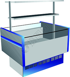 低温冷冰箱工业设备店铺架子插图盒子玻璃贸易杂志窗户图片